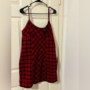 Black and Red Checkered Mini Dress
